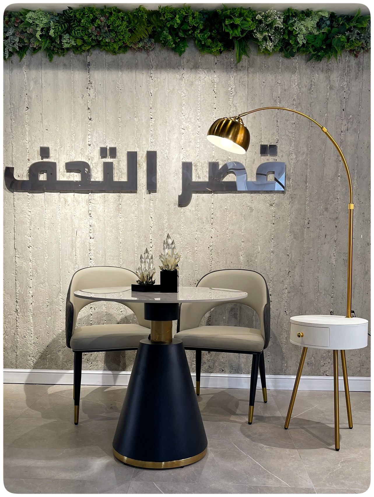 Floor Lamp with Solid Wood Drawers and Marble Shelf BDX-F2171