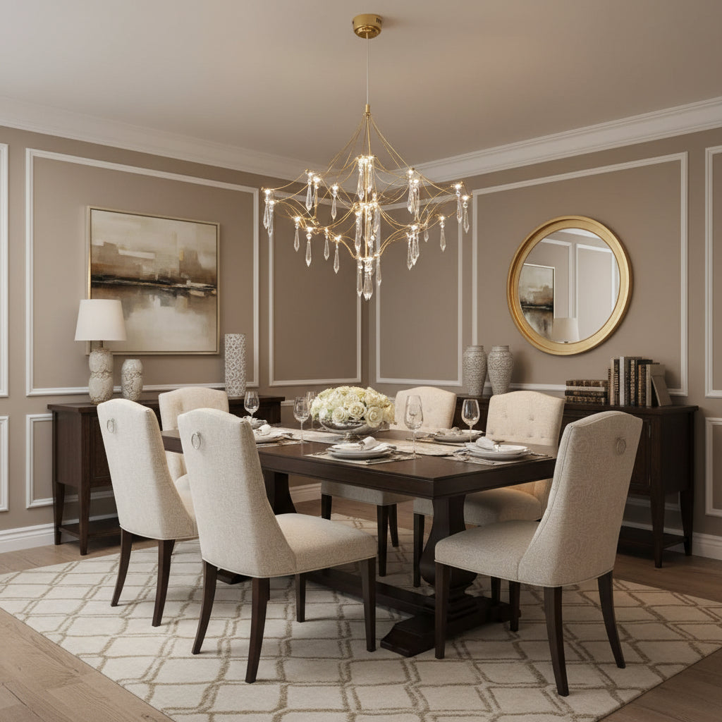 Gold Stainless steel Starry LED Chandelier LJ2597-D60