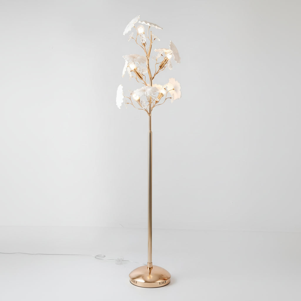 Ceramic Floral Design Floor Lamp 6863/5F