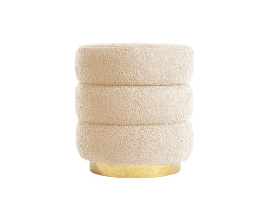 La Bella Round Stacked Ottoman Stool A16#