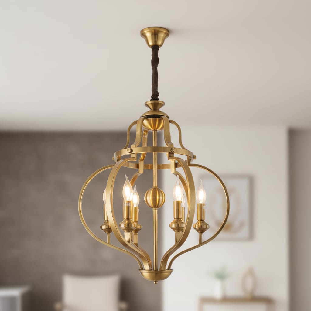 6 Light Farmhouse Chandelier Ceiling Light 9712-6