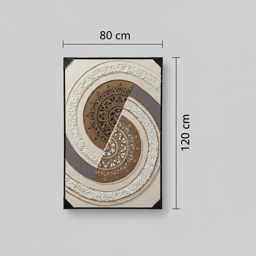 Textured Abstract Wall Art – 80 × 120 cm C2486B