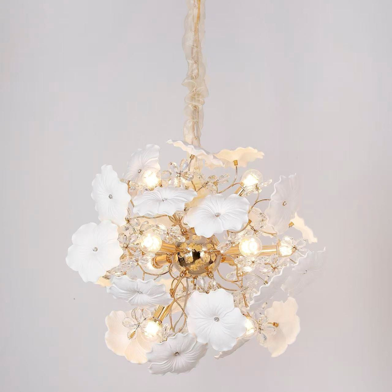 Ceramic Flower Chandelier 6862/12D
