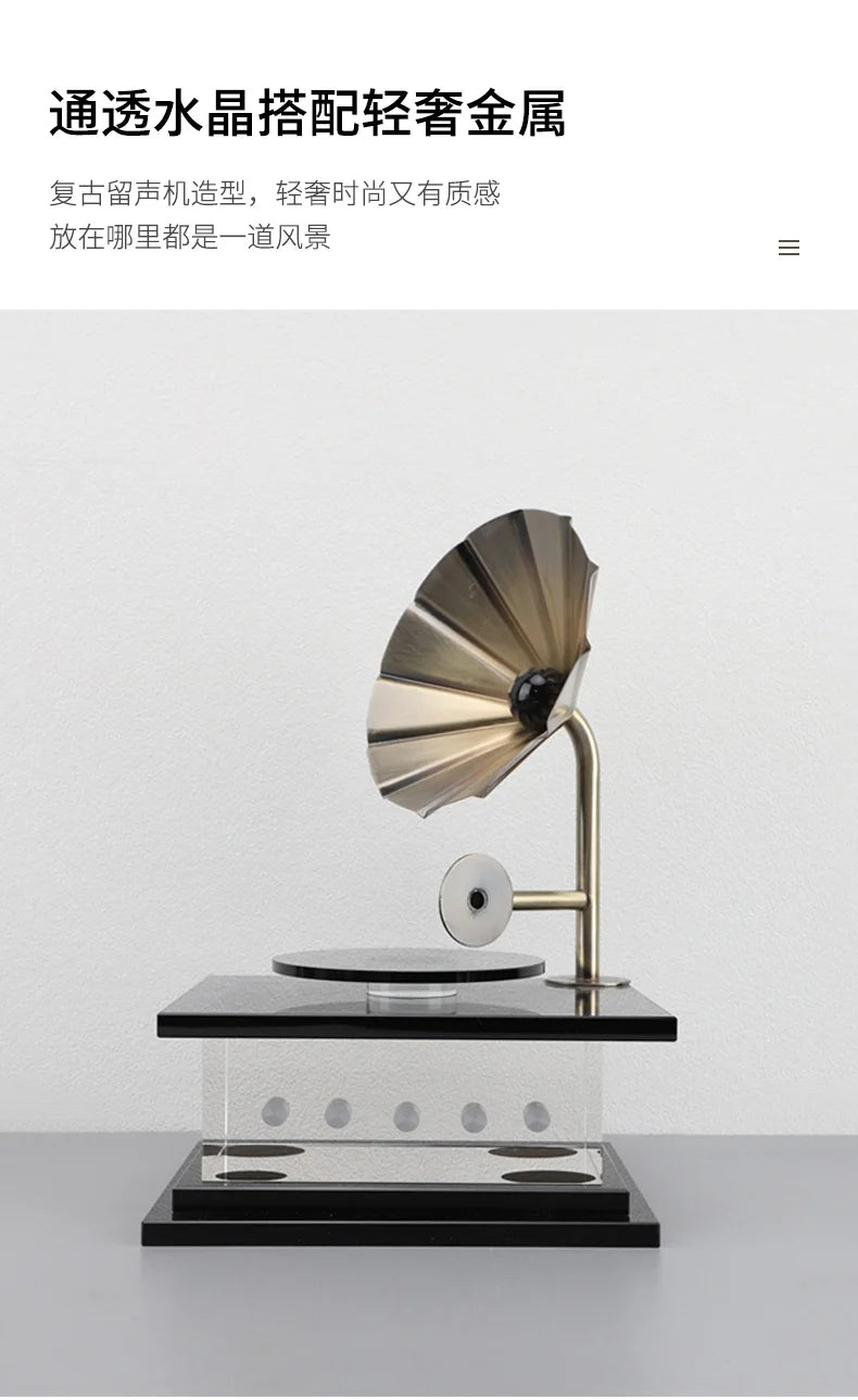 Crystal Phonograph Decoration
