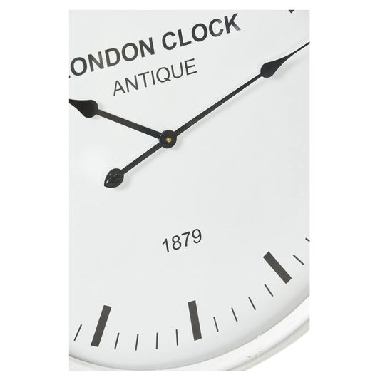 London Classic Wooden Wall Clock, White, 78cm 55131