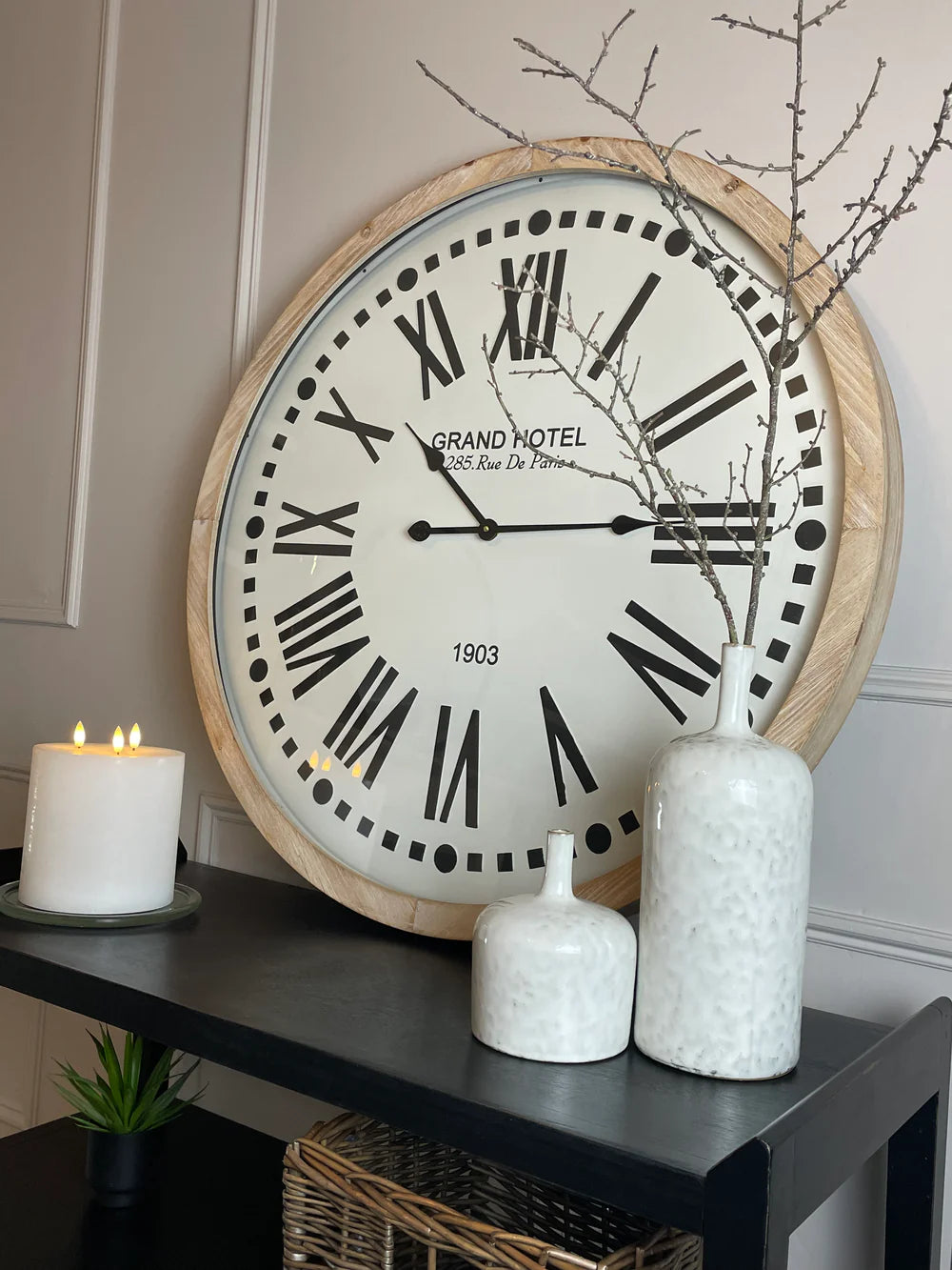 Grand hotel huge wooden clock 57241B