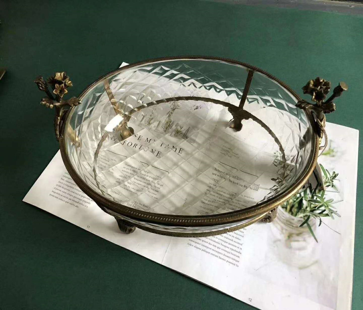 Copper & Crystal Bowl Y290