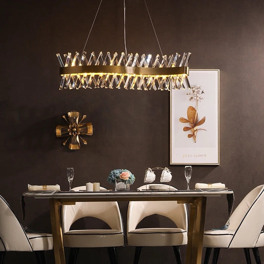 Wave Design Long Crystal Chandelier A3057/S900