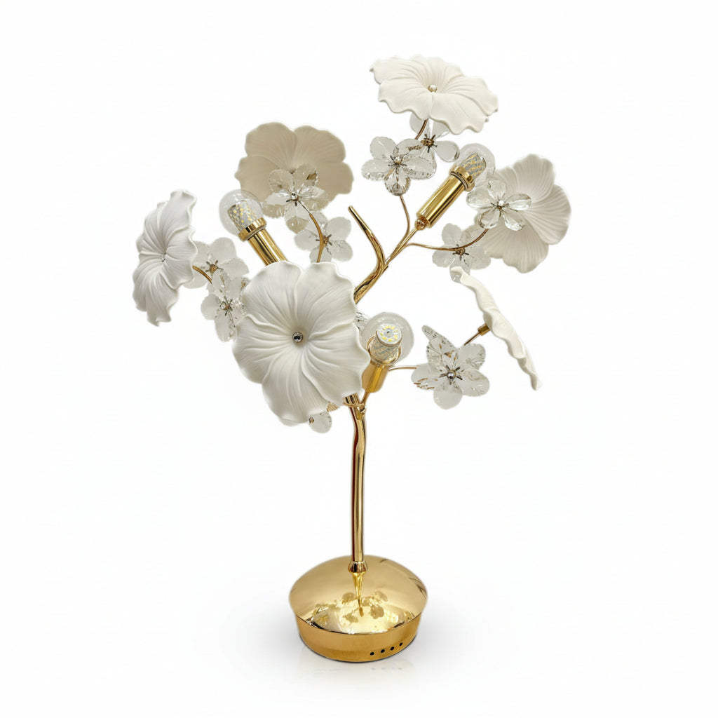 Ceramic Floral Design Table Lamp 6863/3T