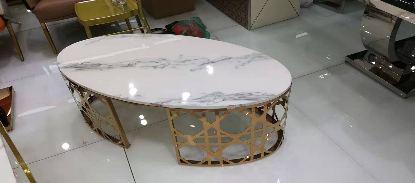 Marble Top Stainless Steel Middle Table HY-675