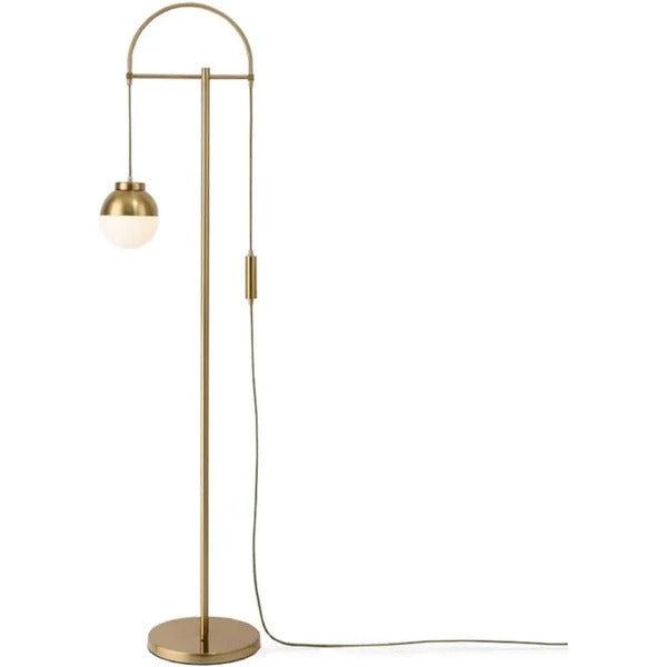 Nordic Iron Floor Lamp with Glass Lampshade