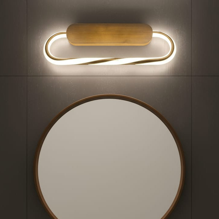 Luxury Gold & Wood Finish LED Linear Vanity Light J091/9L