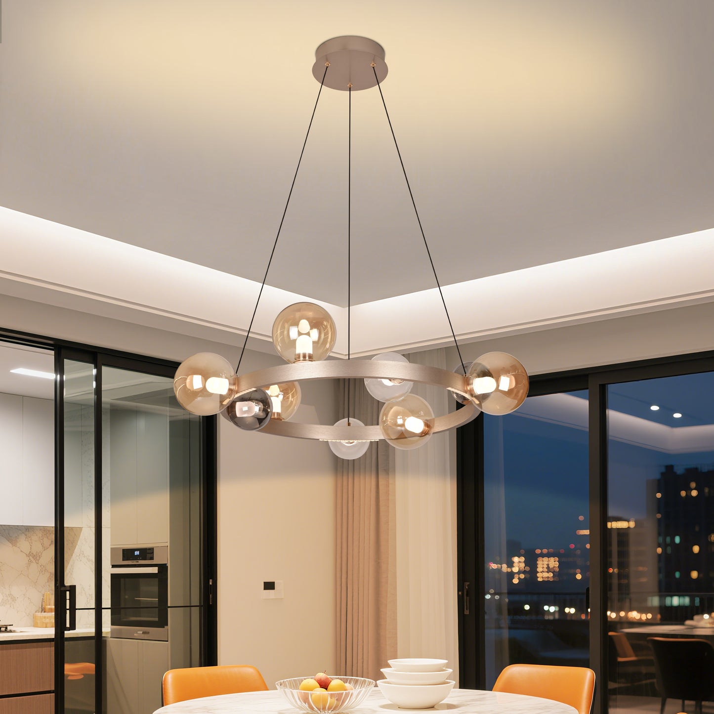 Modern LED Linear Chandelier 6113-730