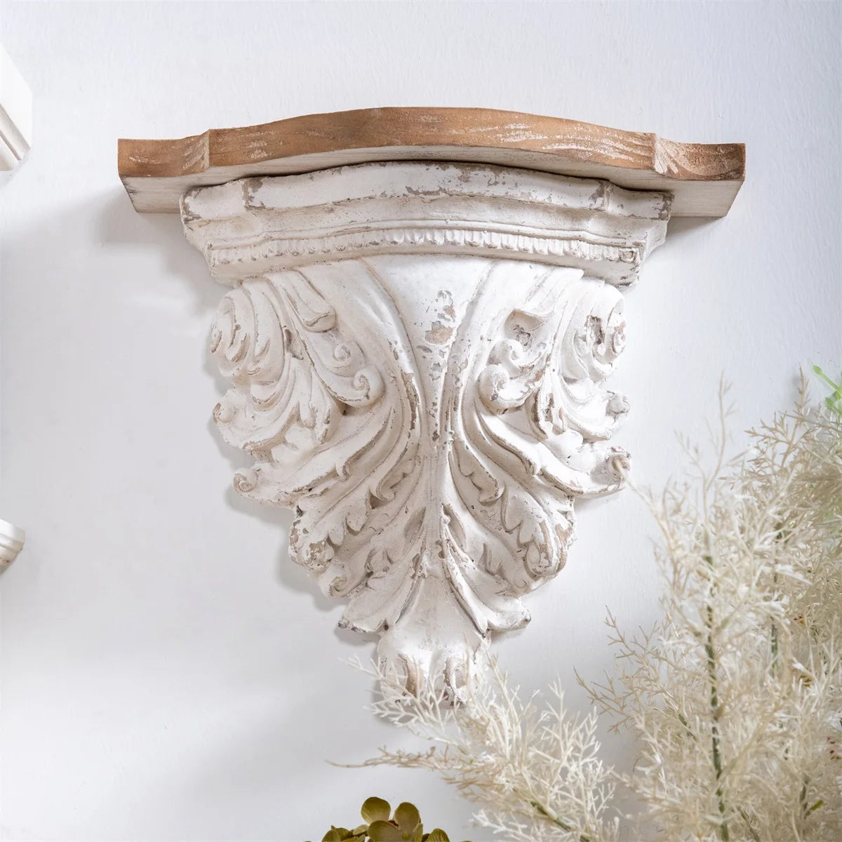 Vintage Wood Wall Shelf HX7883