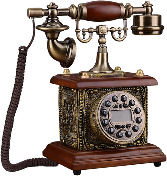 Vintage Wood Telephone Decoration 089C