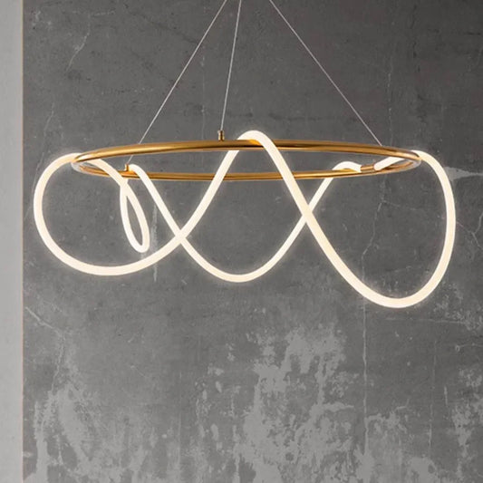 Shapeable Modern 60cm LED Pendant Light D8/600/GD