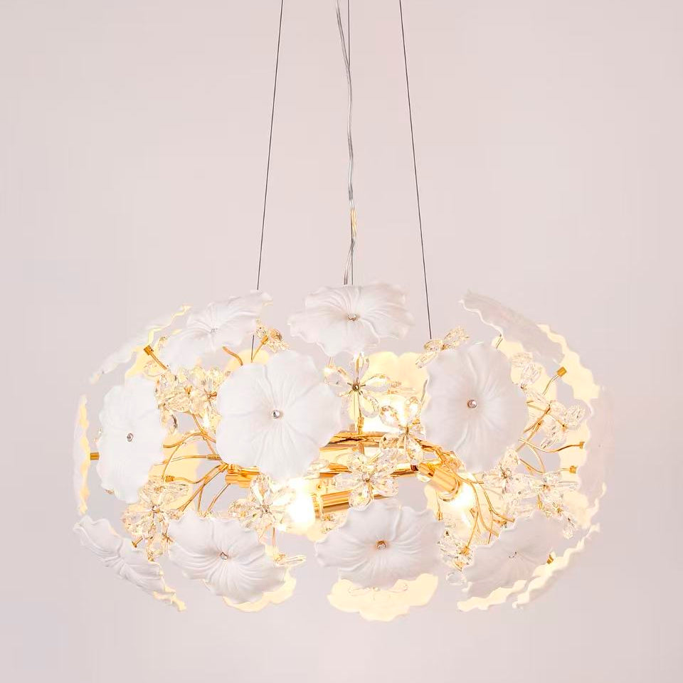 Ceramic Flower Chandelier 6862/6D