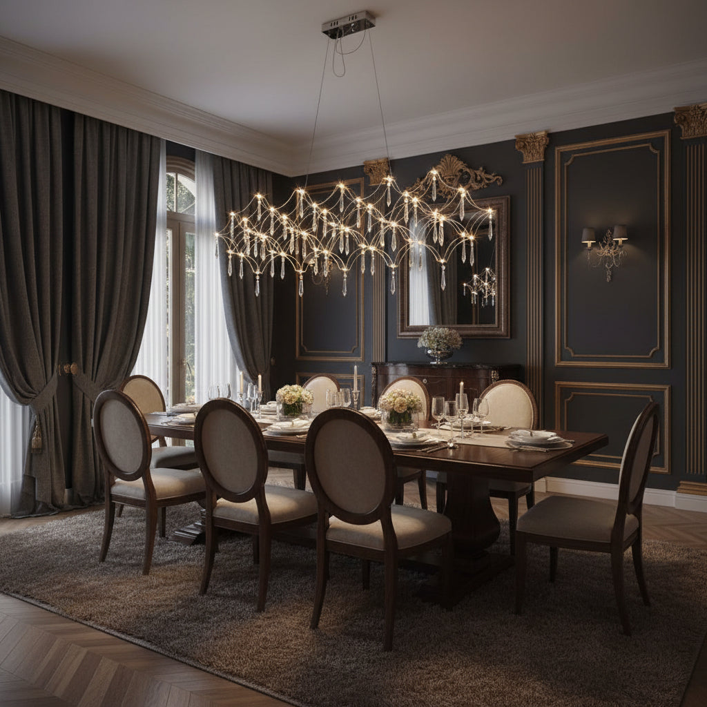 Silver Stainless steel Starry LED Chandelier 2601-L135