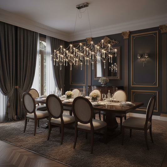 Silver Stainless steel Starry LED Chandelier 2601-L135