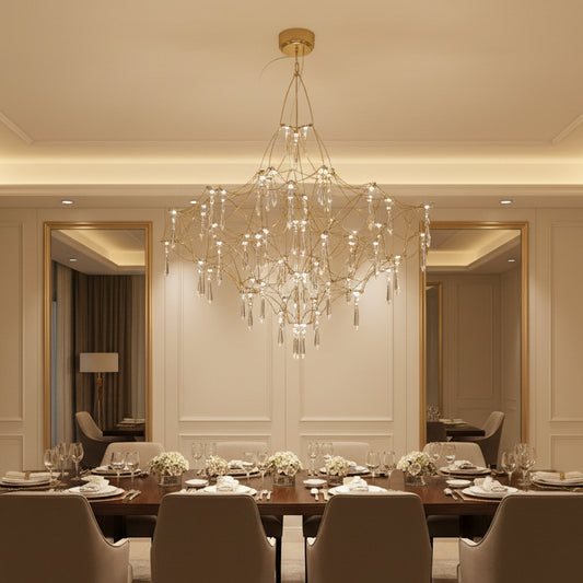 Gold Stainless steel Starry LED Chandelier LJ2597-D80