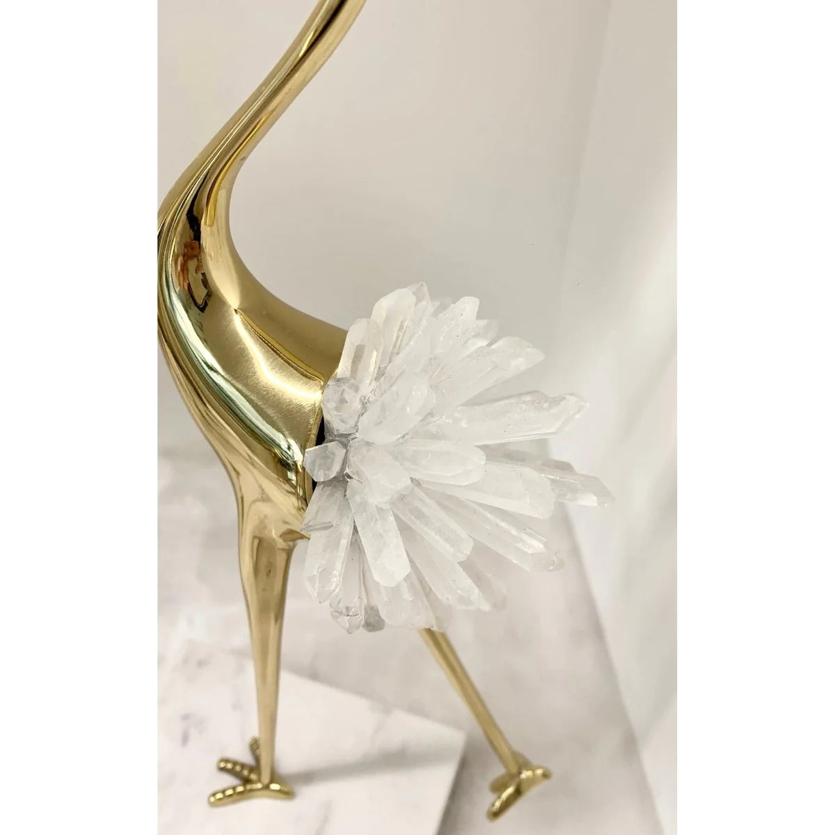 Egret Sculpture Birds With Crystals Feathers (SET) Y12