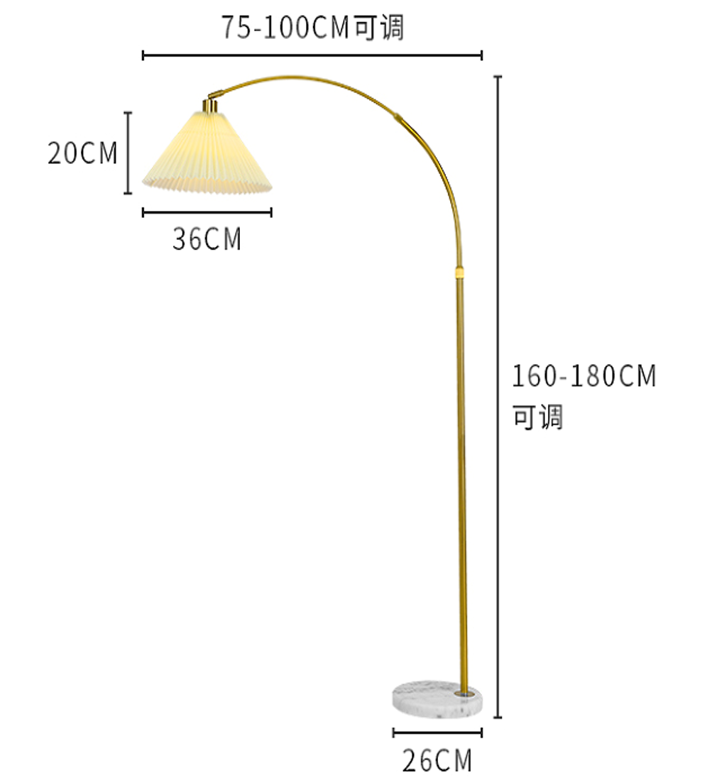 Pleated Floor Lamp Standing Lamp