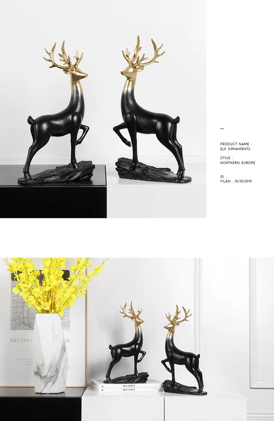 Black Elk Resin Decoration 2063