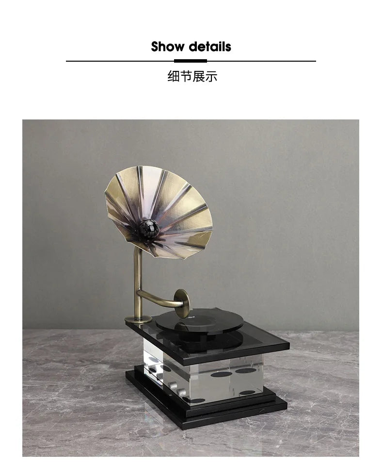 Crystal Phonograph Decoration