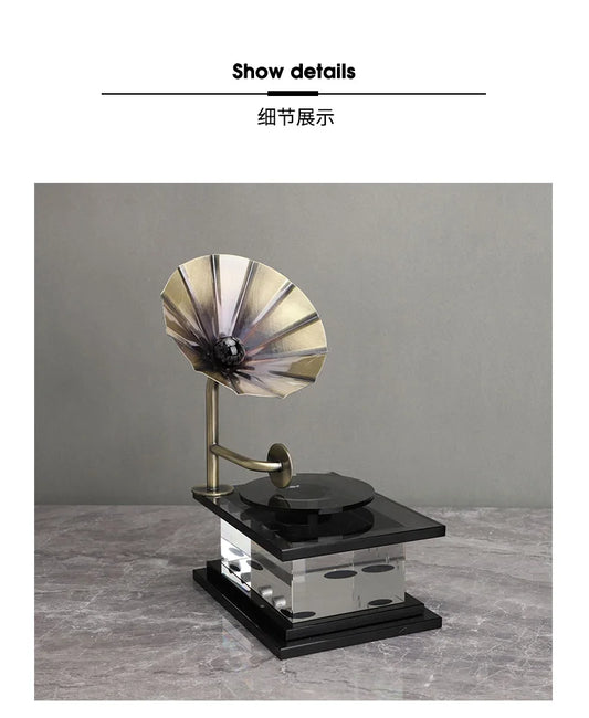 Crystal Phonograph Decoration Li5