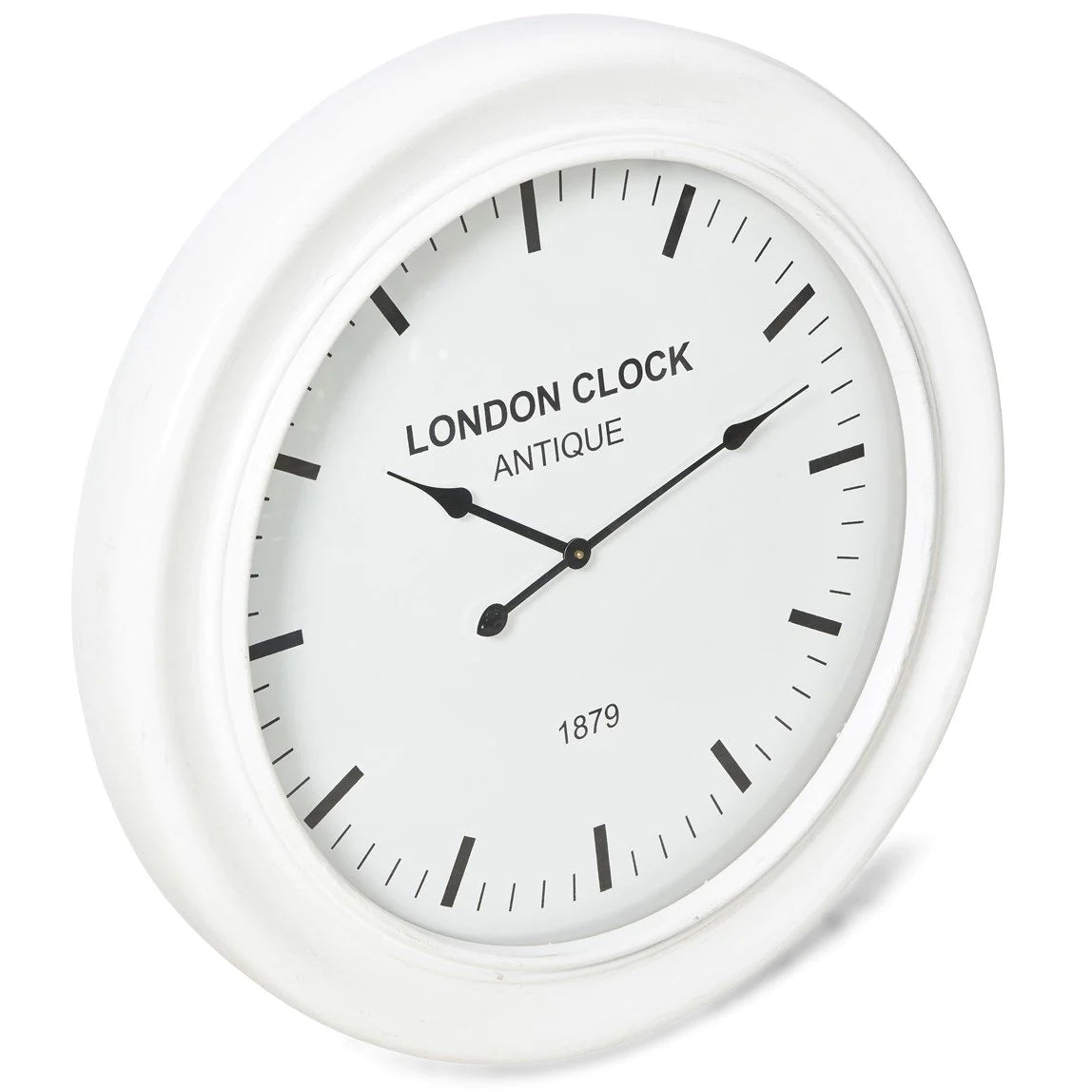 London Classic Wooden Wall Clock, White, 78cm 55131