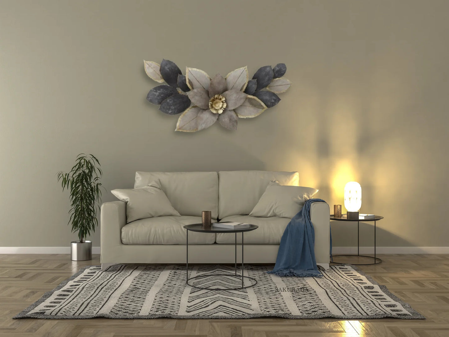 Flower Metal Wall Decoration