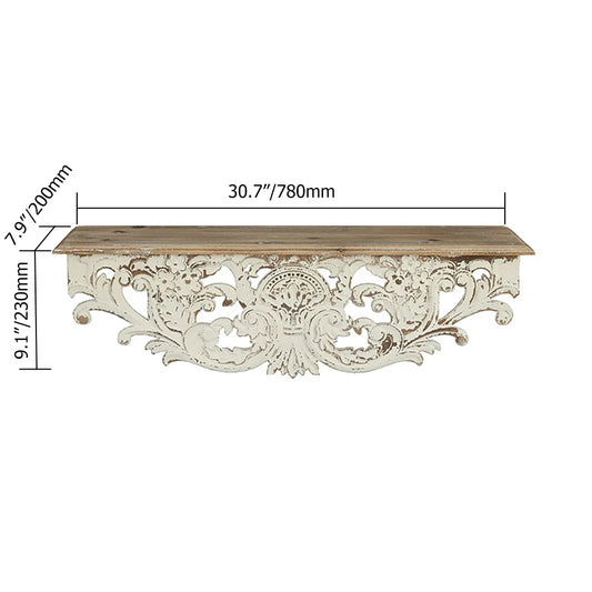French Country Floating Shelf Wooden Decor Art Wall Shelf A083