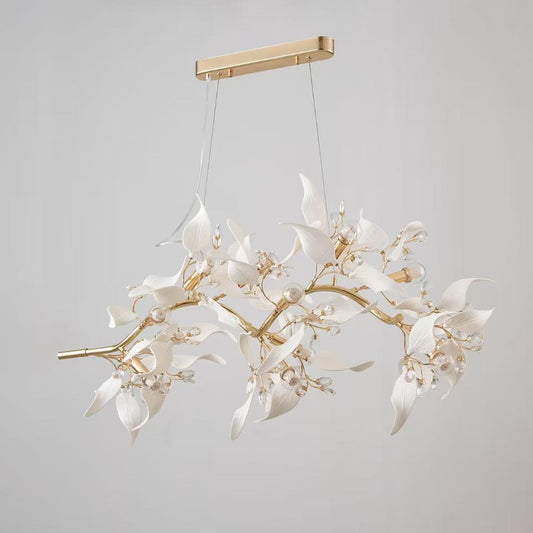Ceramic Flower Design Chandelier 6864/12L