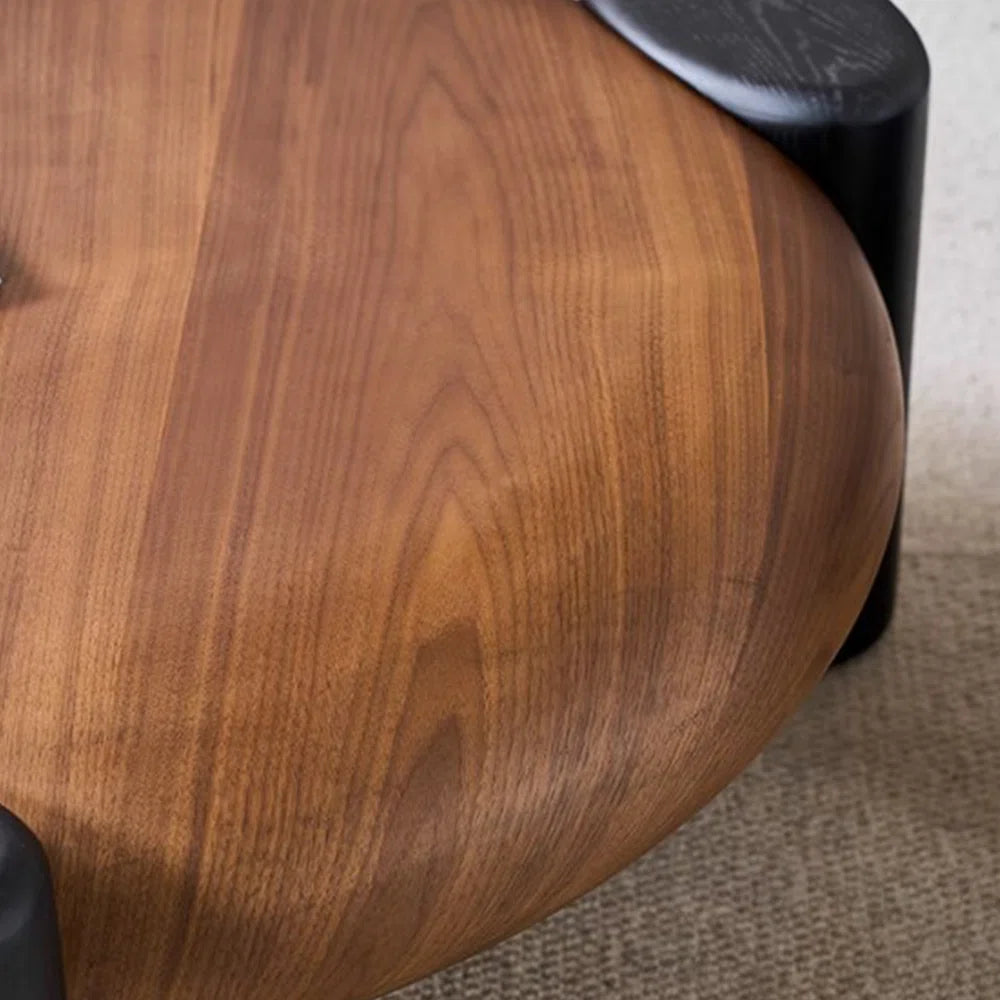 Walnut Wood Coffee Table Set KD-90