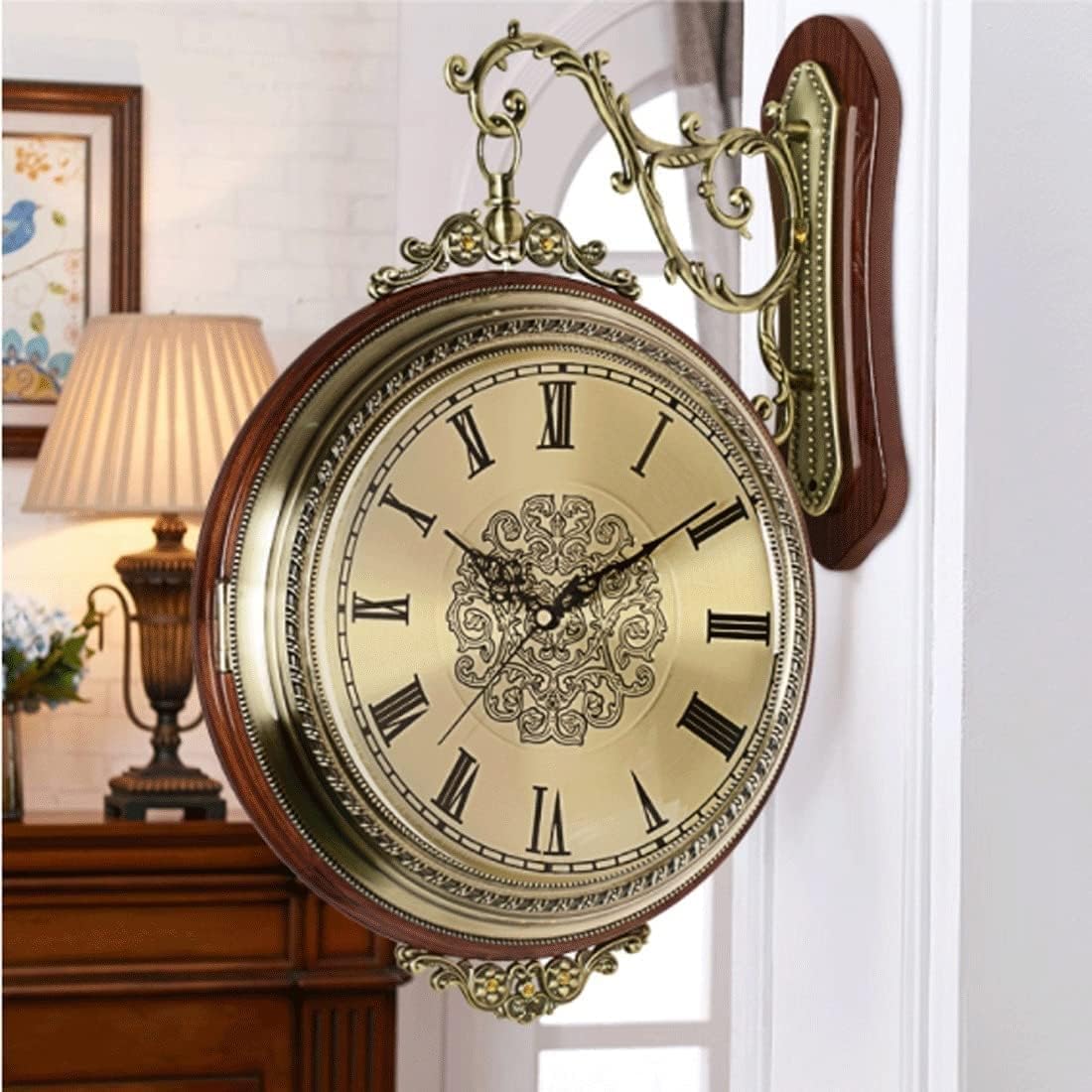 European Retro Double-Sided Wall Clock K006-2