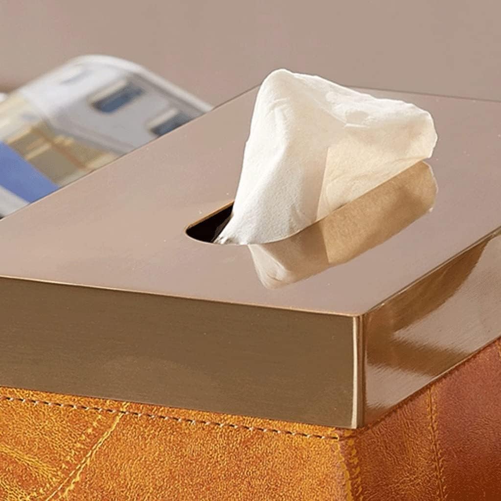 Modern Leather Texture Tissue Box