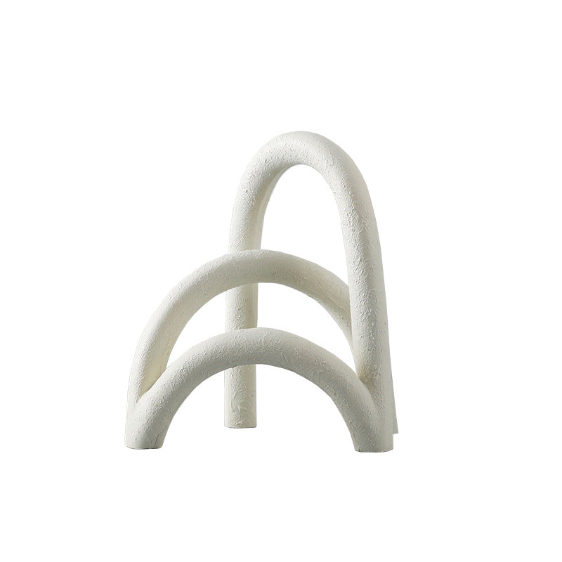 Home Decor Resin White Arched Desktop Ornament