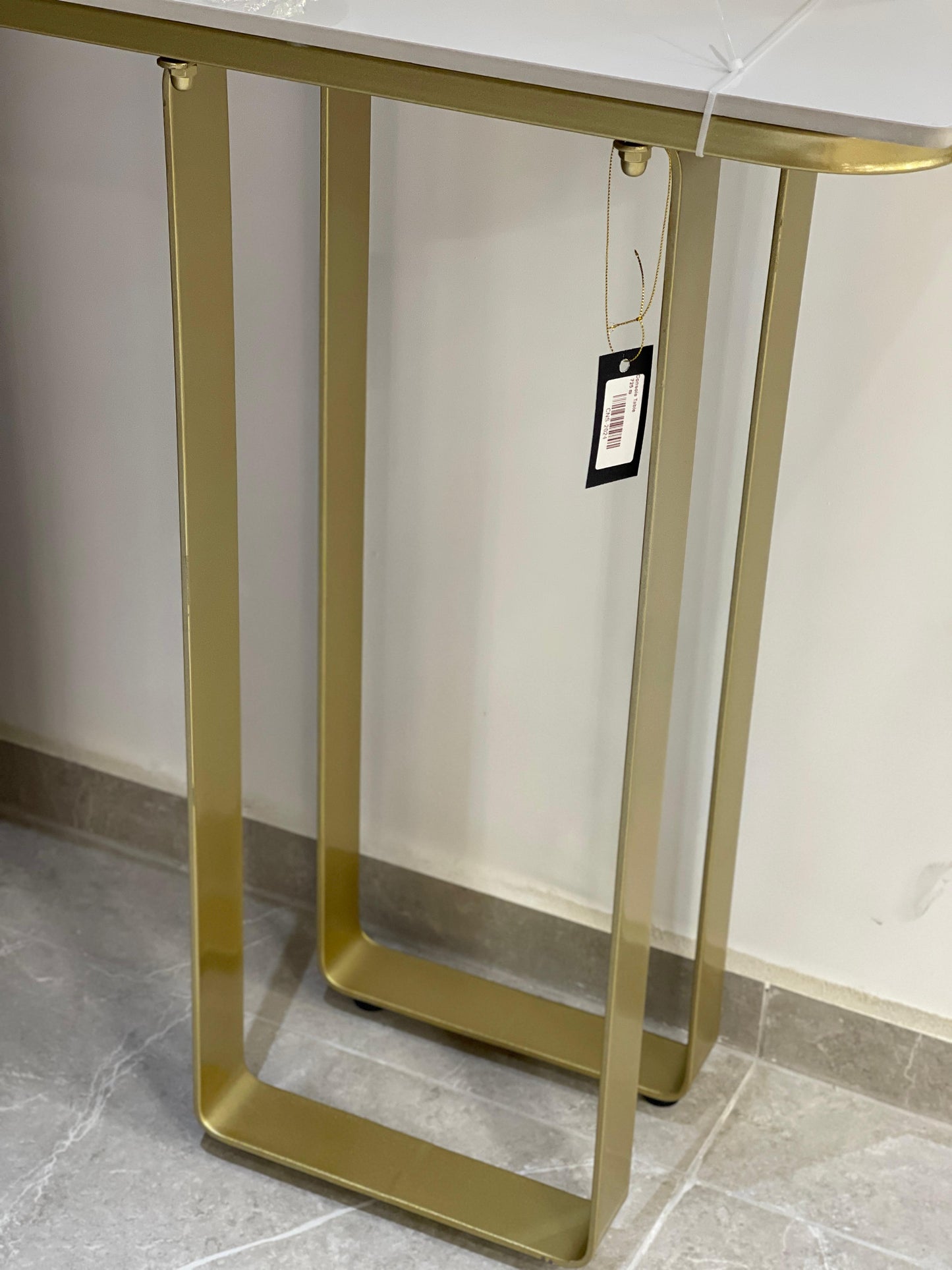 Iron console Table with wood and Marble Top CNS-2024