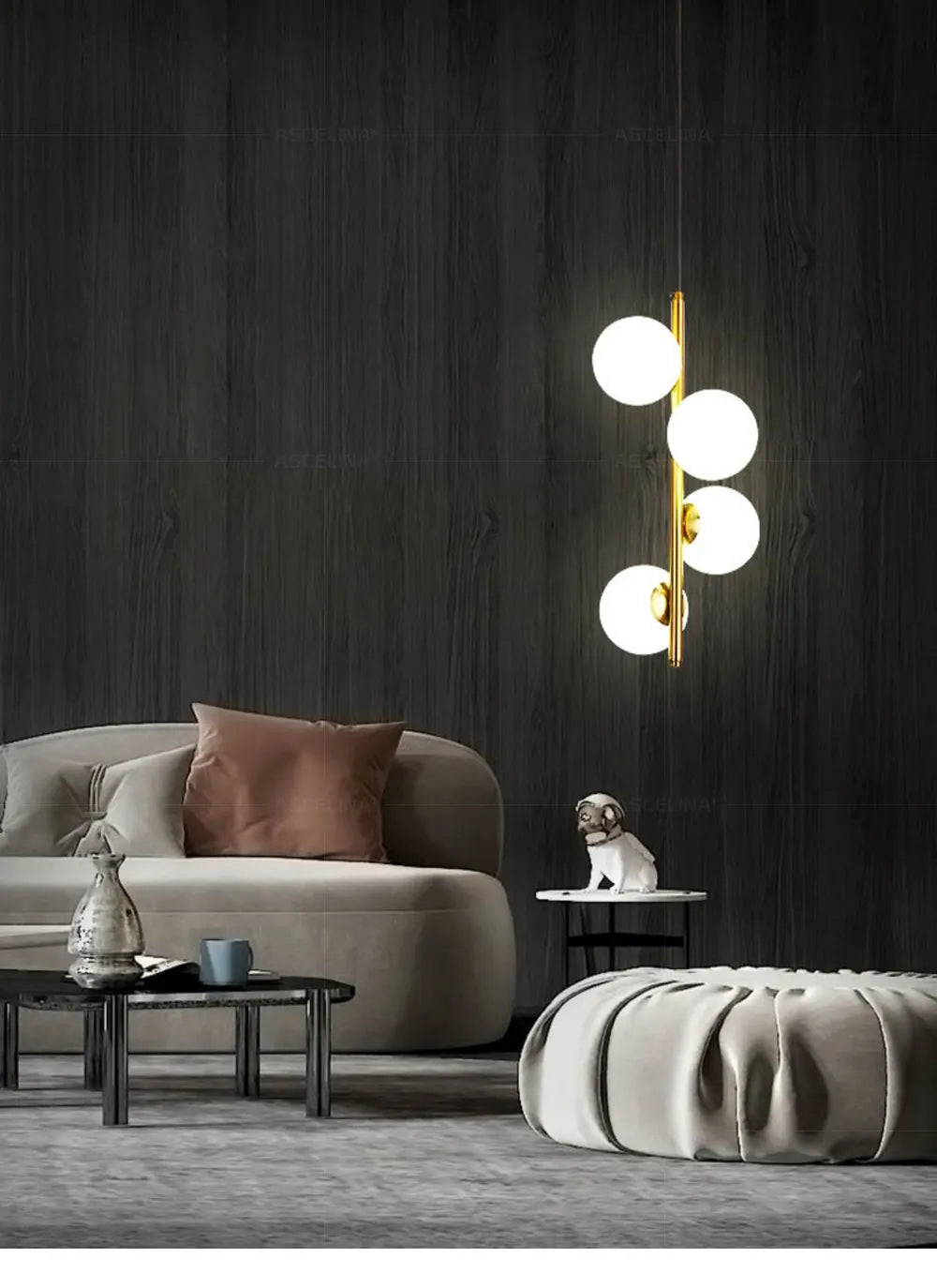 Modern Globes Pendant Light 4-Light