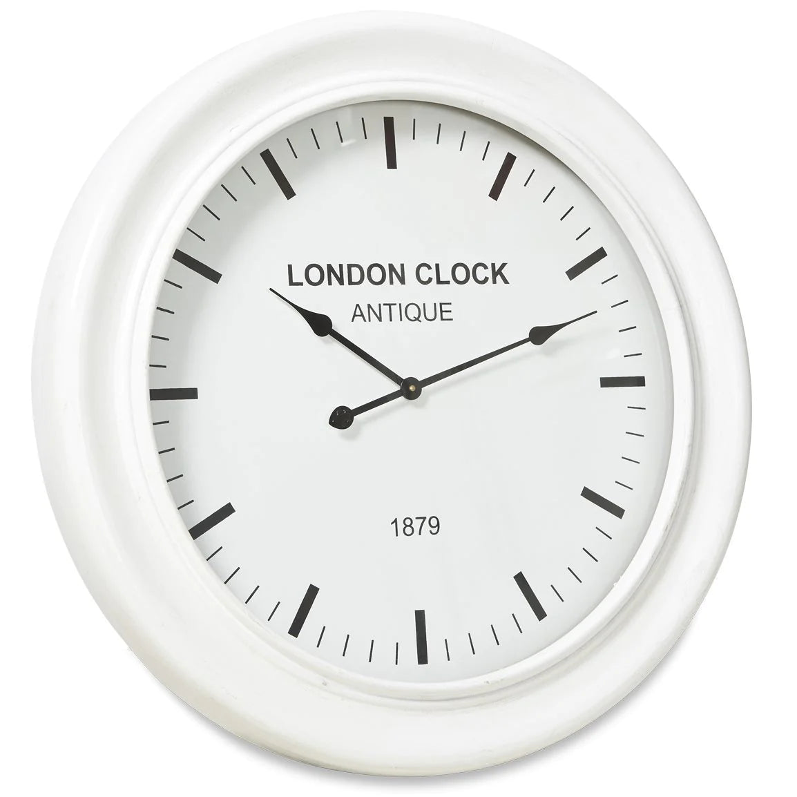 London Classic Wooden Wall Clock, White, 78cm 55131