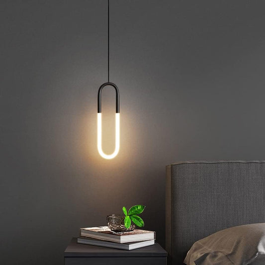 Modern U-shaped Pendant Light V53/BK/500