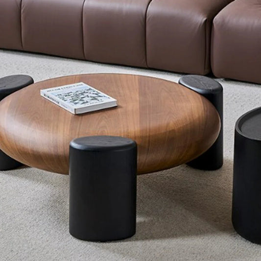 Walnut Wood Coffee Table Set KD-90