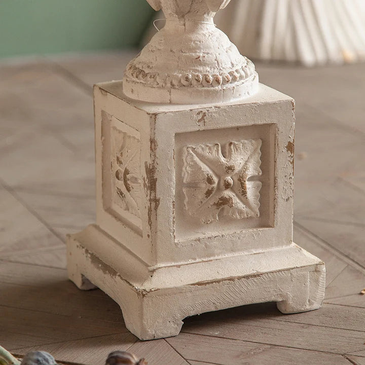 Carved Pedestal Round Side Table A2281