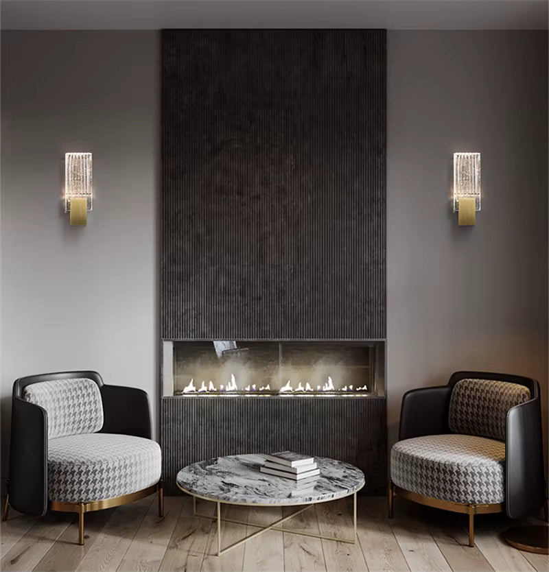 Modern Bubble Crystal Square Luxury LED Wall Sconce Lamp A14/A/GD