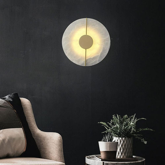 Modern Wall Sconce with Round Marble Lampshade C9/200MM