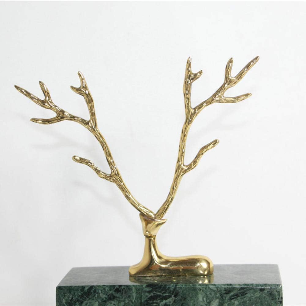 Marble & Copper Metal Table Clock