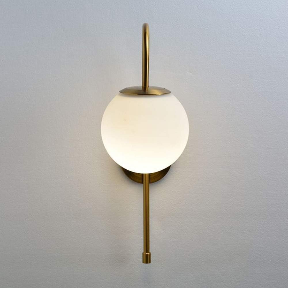 Simple White Glass Ball Wall Lamp