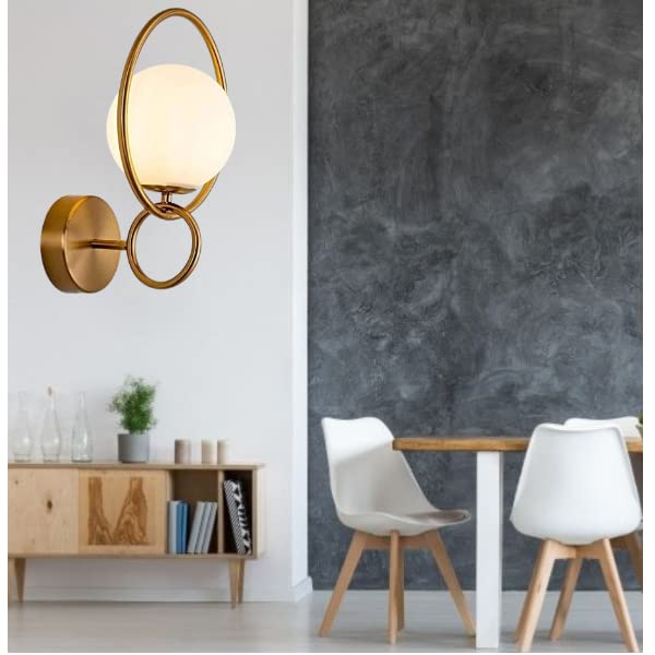 Golden Opposite Ring Wall Lamp