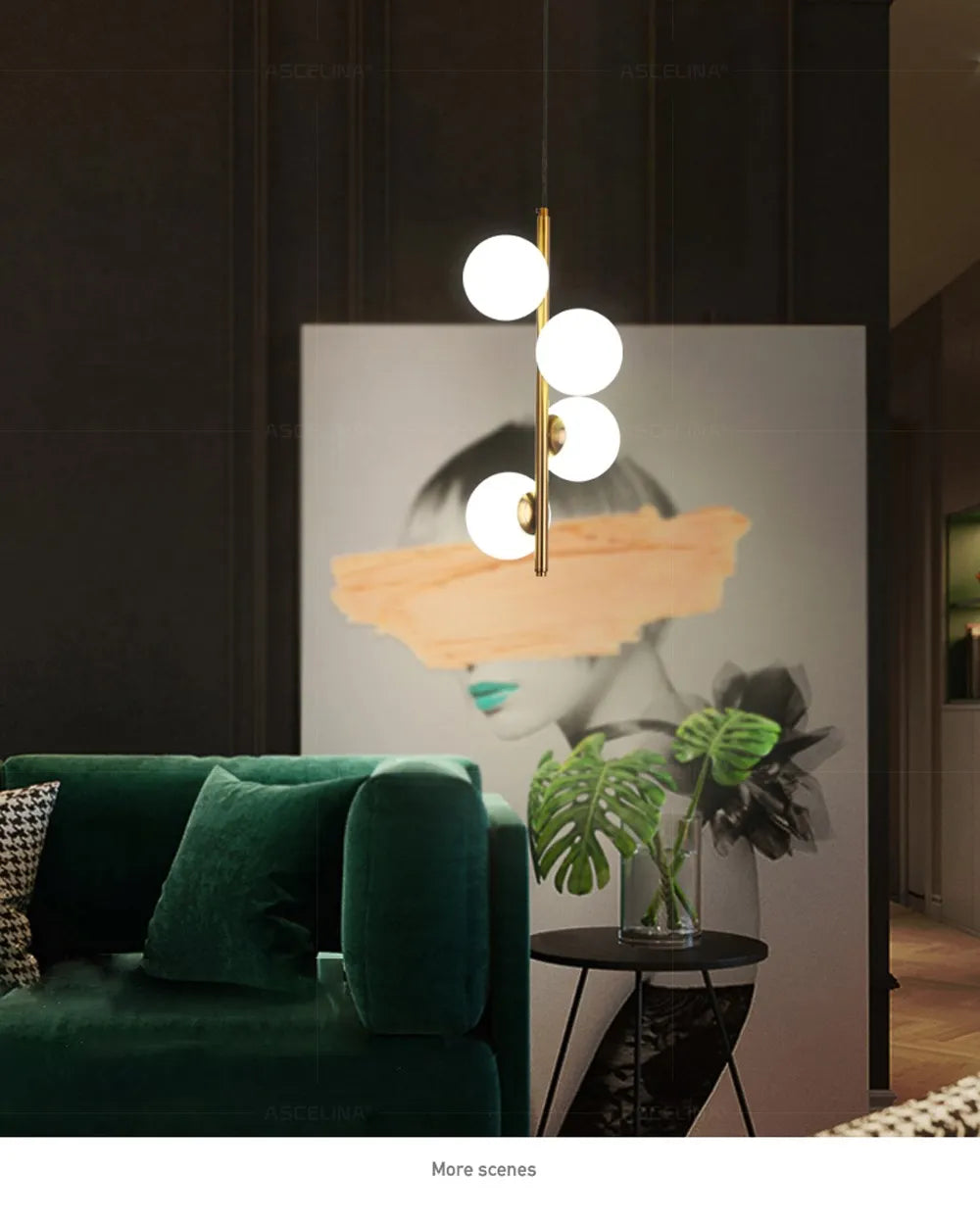 Modern Globes Pendant Light 4-Light