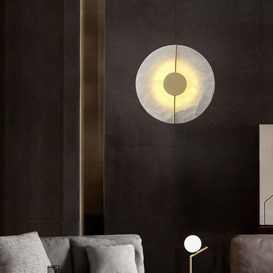 Modern Wall Sconce with Round Marble Lampshade C9/200MM